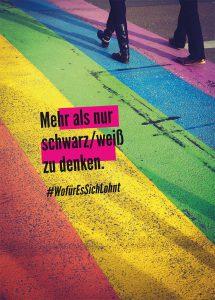 Plakat „Mehr als schwarz/weiß“